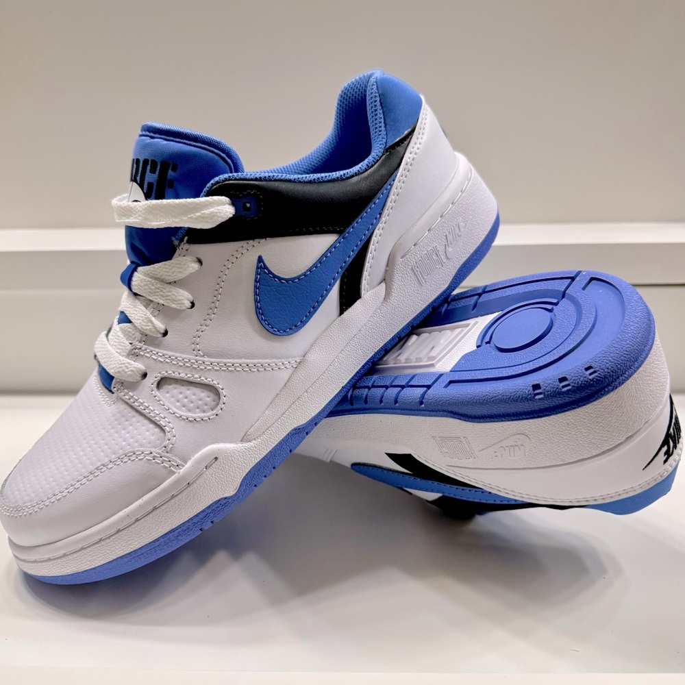 Nike Full Force Low White-Polar-Black-Sail FV5929-102 Youth Size 6 / Womens 7.5